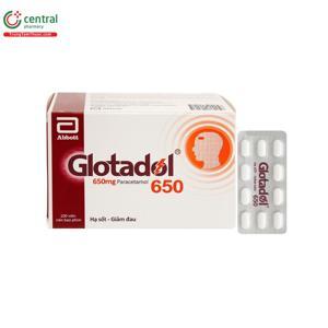 Thuốc hạ sốt, giảm đau Glotadol 650 (10 vỉ x 10 viên/hộp)