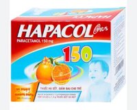 Thuốc Hapacol 150mg DHG vị cam (Paracetamol) – Hỗ trợ giảm đau, hạ sốt cho trẻ (Hộp 24 gói x 1.5g)