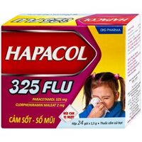 Thuốc Hapacol 325 Flu (Paracetamol và Clorpheniramin) DHG giúp giảm cảm, sổ mũi (24 gói)