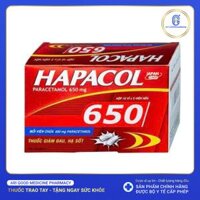 Thuốc Hapacol 650 DHG giảm đau, hạ sốt (10 vỉ x 5 viên)