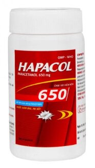 Thuốc Hapacol 650 (Paracetamol) DHG Pharma – Điều trị chứng đau đầu và hạ sốt (lọ 100 viên)