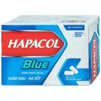 Thuốc Hapacol Blue 500mg giảm đau nhức do cảm cúm (10 vỉ x 10 viên)
