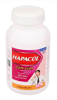Thuốc Hapacol Cảm Cúm (Paracetamol) – Điều trị các triệu chứng của cảm cúm (chai 200 viên)