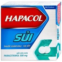 Thuốc Hapacol sủi 500mg DHG hỗ trợ giảm đau và hạ sốt (4 vỉ x 4 viên)