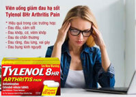 Thuốc Hỗ trợ giảm đau, hạ sốt Tylenol 8Hr Arthritis Pain 650mg Mỹ 225 viên