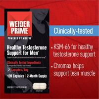Thuốc hỗ trợ testosterone dành cho nam giới, Weider Prime Testosterone Support, 120 Capsules