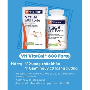 Thuốc hỗ trợ xương chắc khỏe Vitahealth vitacal 600 forte