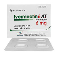 Thuốc Ivermectin 6 A.T 6mg, điều trị nhiễm giun, ký sinh trùng