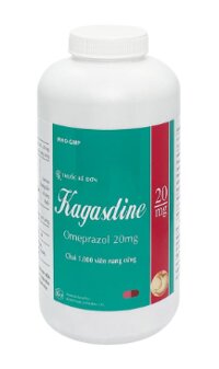 Thuốc KAGASDINE (OMEPRAZOLE) 20MG Khánh Hoà – Điều trị viêm loét dạ dày, tá tràng (Chai 1000 viên)