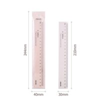 Thước kẻ 20cm cao cấp Oriform Deli - trong suốt 79752 - 2 chiếc