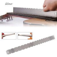 Thước kẻ đàn Guitar DELMER, Thước kẻ sọc cổ cạnh thẳng bằng thép không gỉ, Phụ kiện đàn Guitar Dụng cụ đánh răng có độ chính xác cao