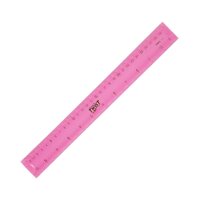 Thước Kẻ Nhựa Dẻo Nhiều Màu 30cm - Hồng