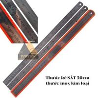 Thước kẻ SẮT 50cm - thước inox kim loại