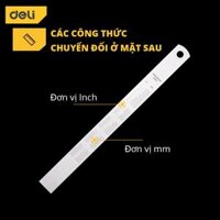 Thước Kẻ Thép Deli Các Kích Thước 15203050cmTiện Lợi - Chất Liệu Chống Mòn Gỉ - DL8015 - 30cm