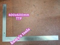 Thước ke vuông 400x600mm thép TTPusa 230-45-510, ê ke đo góc vuông