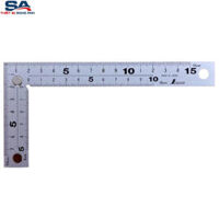Thước ke vuông có nam châm 150x75mm Shinwa 10435