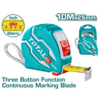 Thước kéo 10m, rộng 25mm TOTAL TMT126101, Bh 12 tháng Kouritsu Official Store