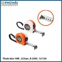 Thước kéo 10M Trắng viền CAM_Lỗ ban_K-2505_12/120