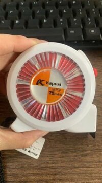 Thước kéo 2 mặt có lỗ ban 7.5 TRẮNG viền Cam_K7061/K2725_ (12/96)