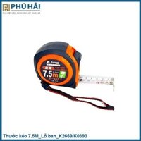 Thước kéo 7.5M ĐEN viền CAM_Lỗ ban_K2669/K0393_12/120
