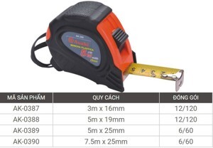 Thước kéo nền vàng cao cấp Asaki AK-0387