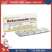 Thuốc kháng nấm Ketoconazol 200mg l Hộp 20 viên