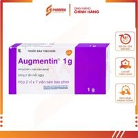 THUỐC KHÁNG SINH AUGMENTIN 1G – ĐIỀU TRỊ NGẮN HẠN NHIỄM KHUẨN – GSK [ANH] – 1 VIÊN