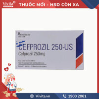 Thuốc kháng sinh trị nhiễm khuẩn Cefprozil 250-US | Hộp 10 viên (Sao chép)