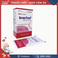 Thuốc kháng sinh trị nhiễm khuẩn Imefed 500mg/125mg | Hộp 12 gói