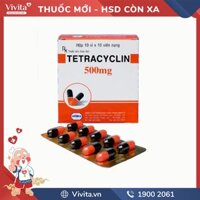 Thuốc kháng sinh trị nhiễm khuẩn Tetracycline 500mg | Hộp 100 viên