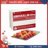 Thuốc kháng sinh trị nhiễm khuẩn Amoxicillin 500mg Mekophar | Hộp 100 viên