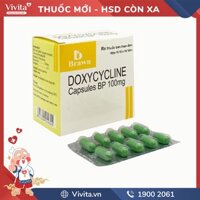 Thuốc kháng sinh trị nhiễm khuẩn Doxycycline Capsules BP 100mg | Hộp 100 viên
