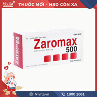 Thuốc kháng sinh trị nhiễm khuẩn Zaromax 500 | Hộp 30 viên