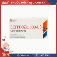 Thuốc kháng sinh trị nhiễm khuẩn Cefprozil 500 US | Hộp 10 viên