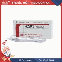 Thuốc kháng sinh trị nhiễm khuẩn Aziefti 500mg | Hộp 3 viên
