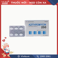 Thuốc kháng sinh trị nhiễm khuẩn Azithromycin 250 | Hộp 60 viên