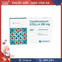 Thuốc kháng sinh Clarithromycin STELLA 250 mg | Hộp 20 viên
