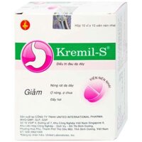 Thuốc Kremil-S làm dịu các triệu chứng đầy hơi, đau dạ dày (10 vỉ x 10 viên)