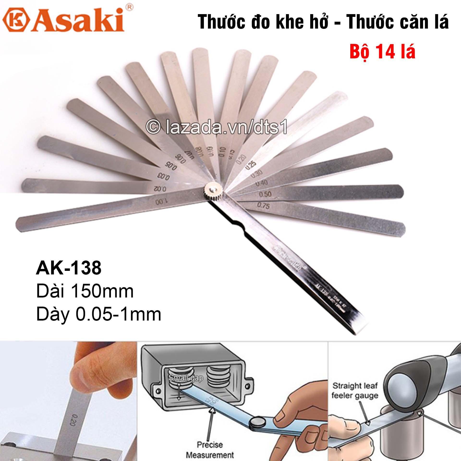 Thước lá đo khe hở Asaki AK-138