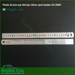 Thước lá inox mạ nhũ bạc vạch kaidan Niigata SV-30KD