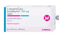 Thuốc Levothyrox 100µg Merck điều trị bướu giáp, suy giáp, ung thư giáp (2 vỉ x 15 viên)