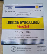 Thuốc LIDOCAIN HYDROCLORID 40mg/2ml (Lidocain hydroclorid) HD – Thuốc gây tê, gây mê, giãn cơ, giải dãn cơ (hộp 100 ống x 2ml)