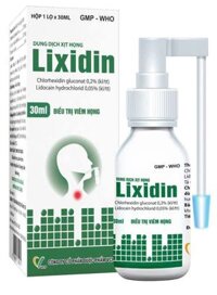 Thuốc Lixidin VCP 30ml giảm đau họng, viêm họng