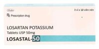 Thuốc Losastal 50 mg (losartan potassium)  Stallion Ấn Độ – Thuốc điều trị tăng huyết áp (hộp 3 vỉ x 10 viên)