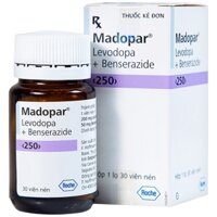 Thuốc Madopar 250mg Roche (200mg Levodopa và 50mg Benserazide) điều trị bênh Parkinson vô căn