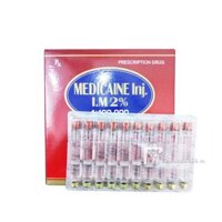 Thuốc Medicain inj T B 2% (Epinephrine và Lidocaine) – Thuốc gây tê, giảm đau 100 amp