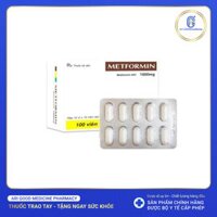 Thuốc Metformin 1000mg TV.Pharm điều trị bệnh đái tháo đường (10 vỉ x 10 viên)
