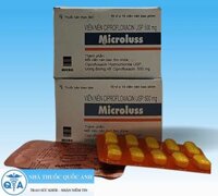 Thuốc Microllus kháng sinh ciprofloxacin 500mg (hộp 10 vỉ x 10 viên)