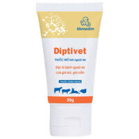 Thuốc mỡ Diptivet bôi vết thương ngoài da, ghẻ, nhiễm khuẩn cho chó mèo 30g