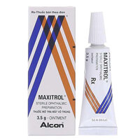 Thuốc mỡ tra mắt Maxitrol 3.5g, điều trị ngắn hạn các tình trạng đáp ứng với corticoid